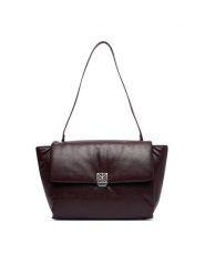 Calvin Klein Torebka Emblem Hw Padded Satchel LV04F3615G Bordowy. Czerwone torebki klasyczne Calvin Klein, bez wzorów, ze skóry, bez dodatków. Za 649.99 zł.