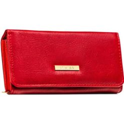 Klasyczny poziomy portfel damski ze skóry ekologicznej czerwony na zatrzask 4U CAVALDI CHWJ-05. Czerwone portfele 4U Cavaldi, bez wzorów, ze skóry ekologicznej. Za 45.00 zł.