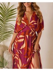 Milan Kiss Sukienka w kolorze różowo-czerwono-kremowym rozmiar: S. Różowe sukienki Milan Kiss, s, bez wzorów, bez kołnierzyka, bez ramiączek, maxi. Za 173.99 zł.