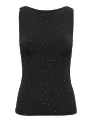 ONLY Top w kolorze czarnym rozmiar: XS. Czarne topy Only, xs, bez wzorów, bez kołnierzyka, bez ramiączek. Za 69.99 zł.