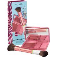 BLUSH BLUSH GLOW SET - Paleta różów i dwustronny pędzel. Pędzle SEPHORA COLLECTION. Za 129.00 zł.