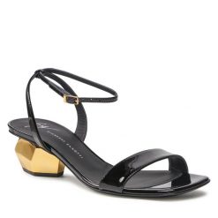 Sandały GIUSEPPE ZANOTTI. Czarne sandały Giuseppe Zanotti, bez wzorów, bez obcasa, na słupku, bez zapięcia. Za 4,519.00 zł.
