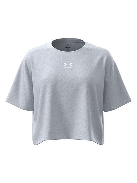 Under Armour Koszulka w kolorze jasnoszarym rozmiar: L. Szare bluzki Under Armour, l, bez wzorów, bez kołnierzyka, bez ramiączek. Za 104.95 zł.