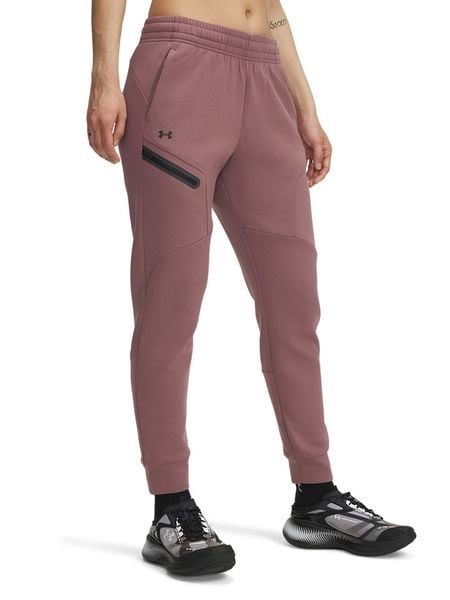Under Armour Spodnie funkcyjne w kolorze szaroróżowym rozmiar: S. Różowe spodnie dresowe Under Armour, s, bez wzorów, z materiału. Za 201.55 zł.
