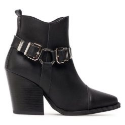 Botki Altercore. Czarne botki Altercore, bez wzorów, bez obcasa, na słupku, bez zapięcia. Za 549.99 zł.