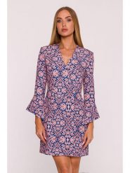 Made of emotion Sukienka w kolorze niebiesko-jasnoróżowym rozmiar: L. Niebieskie sukienki Made Of Emotion, l, bez wzorów, bez kołnierzyka, bez ramiączek, mini. Za 266.66 zł.