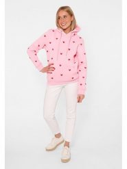 Zwillingsherz Bluza "Hearts" w kolorze jasnoróżowym rozmiar: S/M. Różowe bluzy Zwillingsherz, m, bez wzorów, z bawełny, z kapturem. Za 277.36 zł.