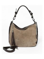 Anna Morellini Skórzana torebka "Forena" w kolorze szarobrązowo-brązowym - 32 x 25 x 11 cm rozmiar: onesize. Brązowe torby na ramię Anna Morellini, bez wzorów, z materiału, na ramię, bez dodatków. Za 304.99 zł.