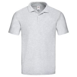 Koszulka Polo Dla Dorosłych Unisex Original Heather. Szare koszulki polo FRUIT OF THE LOOM, m, bez wzorów, bez kołnierzyka, bez ramiączek. Za 66.99 zł.