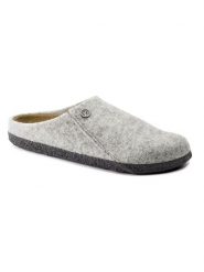 Birkenstock Kapcie "Zermat" w kolorze szarym rozmiar: 41. Szare obuwie domowe Birkenstock, bez wzorów, z materiału, bez zapięcia. Za 239.95 zł.