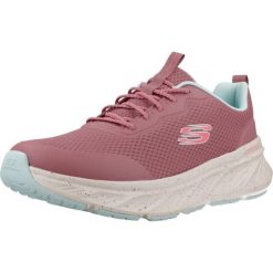 Kapcie SKECHERS EDGERIDE-SMOOTH JOURNEY Rose. Czerwone obuwie domowe Skechers, bez wzorów, z tkaniny, bez zapięcia. Za 301.99 zł.