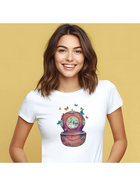 WOOOP Koszulka "Inner space square" w kolorze białym rozmiar: XXL. Białe bluzki Wooop, xxl, bez wzorów, bez kołnierzyka, bez ramiączek. Za 76.95 zł.