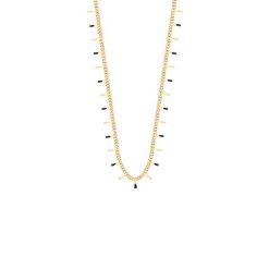 Naszyjnik Margot z czarną emalią pozłacany. Czarne naszyjniki Lilou, pozłacane. Za 189.00 zł.