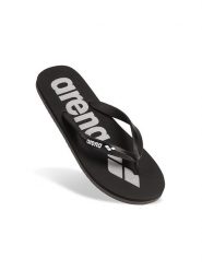 Arena Japonki w kolorze czarno-białym rozmiar: 44. Białe klapki Arena, bez wzorów, z otwartym noskiem, bez obcasa. Za 35.43 zł.