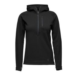 Bluza damska z kapturem Black Diamond Coefficient QZ. Czarne bluzy Black Diamond, na zimę, l, bez wzorów, z kapturem. Za 594.00 zł.