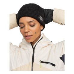 Czapka z dzianiny dla Kobiety FOLKER Czarny. Czarne czapki Roxy, bez wzorów, z dzianiny. Za 119.00 zł.