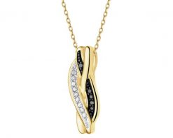 Zawieszka z żółtego złota z diamentami - 0,04 ct - próba 585. Żółte kolczyki Apart, z diamentem, złote. Za 1,129.00 zł.