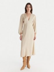 ViCOLO Sukienka koktajlowa TF0250 Beżowy Regular Fit. Brązowe sukienki ViCOLO, m, bez wzorów, z wiskozy, wizytowe, bez kołnierzyka, bez ramiączek. Za 349.99 zł.