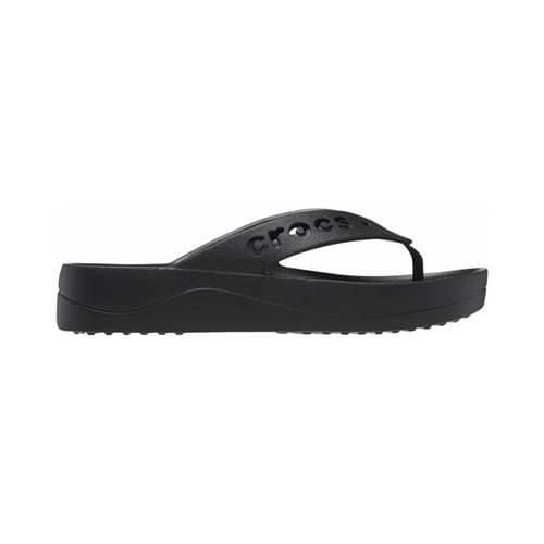 Japonki damskie Crocs Baya Platform. Czarne klapki Crocs, bez wzorów, z materiału, bez obcasa. Za 139.99 zł.