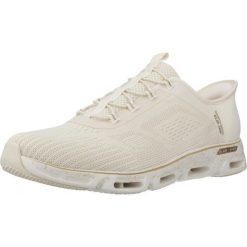Kapcie SKECHERS GILDE STEP GRATIFY Żółty. Żółte obuwie domowe Skechers, bez wzorów, z tkaniny, bez zapięcia. Za 403.99 zł.