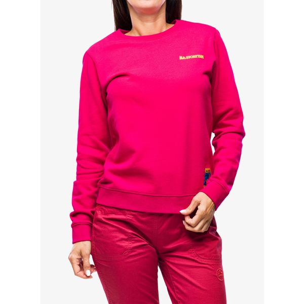 Bluza bez kaptura damska La Sportiva Climbing on the Moon Sweatshirt. Czerwone bluzy La Sportiva, l, bez wzorów, bez kaptura. Za 256.99 zł.