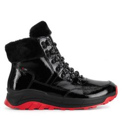 Trzewiki Rieker Revolution Lifestyle. Czarne botki Rieker Revolution Lifestyle, bez wzorów, bez obcasa, na płaskiej podeszwie, bez zapięcia. Za 455.00 zł.