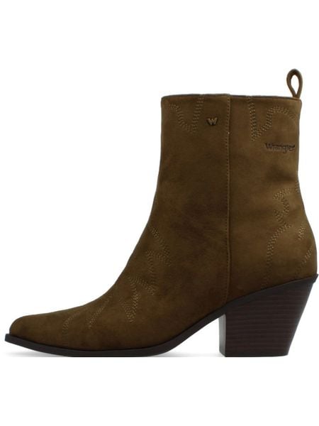 Wrangler Botki "Mae" w kolorze brązowym rozmiar: 38. Brązowe botki Wrangler, bez wzorów, bez obcasa, bez zapięcia. Za 157.35 zł.