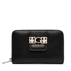 Duży Portfel Damski Guess. Czarne portfele Guess, z aplikacjami. Za 229.99 zł.
