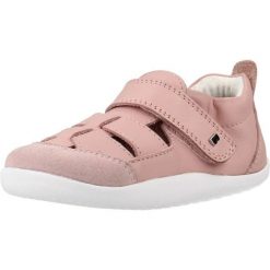 Sandały BOBUX XP MARIS - BQ Rose. Czerwone sandały BOBUX, bez wzorów, ze skóry, bez obcasa, bez zapięcia. Za 203.99 zł.