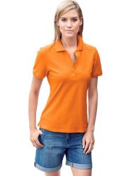 Heine Koszulka polo w kolorze pomarańczowym rozmiar: 50. Pomarańczowe bluzki Heine, bez wzorów, bez kołnierzyka, bez ramiączek. Za 52.95 zł.