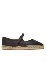 Castañer Espadryle Pepa/250 025701 Czarny. Czarne espadryle Castañer, bez wzorów, ze skóry, bez obcasa, bez zapięcia. Za 479.99 zł.