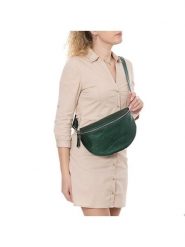 Lia Biassoni Skórzana saszetka "Scaffaiolo" w kolorze zielonym - 31 x 20 x 1 cm rozmiar: onesize. Zielone torby na ramię Lia Biassoni, bez wzorów, z materiału, sportowe, przez ramię, bez dodatków. Za 252.34 zł.