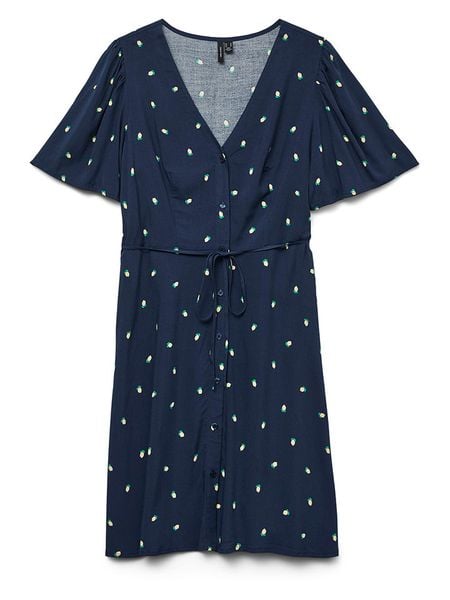 Vero Moda Sukienka w kolorze granatowym rozmiar: M. Niebieskie sukienki Vero Moda, na imprezę, m, bez wzorów, z wiskozy, klasyczne, bez kołnierzyka, bez ramiączek, mini. Za 94.95 zł.