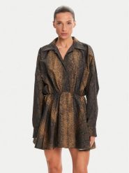 NORMA KAMALI Sukienka codzienna ST4243PHA71302 Brązowy Relaxed Fit. Brązowe sukienki Norma Kamali, na co dzień, l, bez wzorów, z syntetyku, bez kołnierzyka, bez ramiączek, proste. Za 719.99 zł.