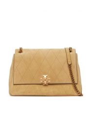 Tory Burch Torebka 183357 Beżowy. Brązowe torebki klasyczne Tory Burch, bez wzorów, ze skóry, bez dodatków. Za 3,029.00 zł.