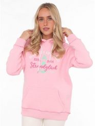 Zwillingsherz Bluza w kolorze jasnoróżowym rozmiar: L/XL. Różowe bluzy sportowe Zwillingsherz, l, bez wzorów, z kapturem. Za 218.95 zł.