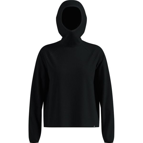 Bluza z kapturem Odlo Mid layer hoody CUBIC. Czarne bluzy Odlo, l, bez wzorów, z materiału, z kapturem. Za 225.49 zł.