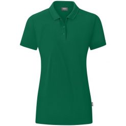 Damska koszulka polo Jako Organic. Zielone koszulki polo JAKO, m, bez wzorów, z bawełny, bez kołnierzyka, bez ramiączek. Za 243.00 zł.