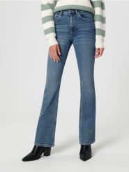 Jeansy flare mid waist - niebieski. Niebieskie jeansy Sinsay, l, bez wzorów. Za 79.99 zł.