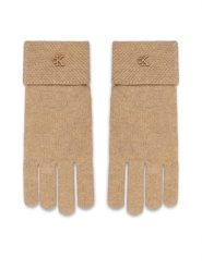 Calvin Klein Rękawiczki LV04F8141G Beżowy. Brązowe rękawiczki Calvin Klein, bez wzorów, z dzianiny. Za 249.99 zł.