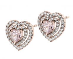 Kolczyki z mosiądzu pozłacane z cyrkoniami - serce. Kolczyki Artelioni, z cyrkonią, pozłacane. Za 229.00 zł.