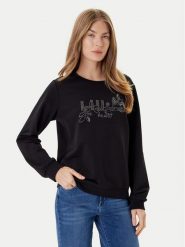 Liu Jo Sport Bluza TF5196 FS090 Czarny Regular Fit. Czarne bluzy Liu Jo Sport, xs, bez wzorów, z bawełny, bez kaptura. Za 499.99 zł.
