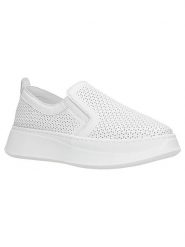 Wojas Skórzane sneakersy w kolorze białym rozmiar: 38. Białe trampki Wojas, bez wzorów, ze skóry, bez zapięcia. Za 269.81 zł.