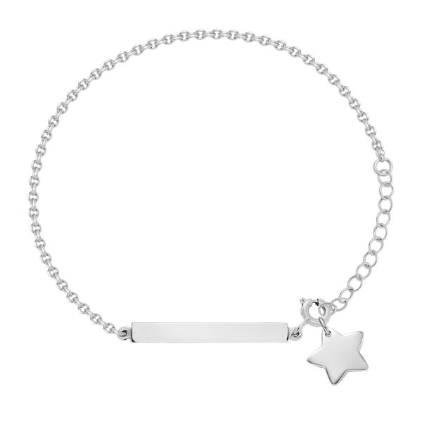 Bransoletka z blaszką i posrebrzaną gwiazdką. Bransoletki Lilou, posrebrzane. Za 248.00 zł.