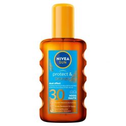 Spray przeciwsłoneczny suchy olejek SPF 30, Protect & Bronze 200ml. Kremy do opalania Nivea. Za 64.99 zł.