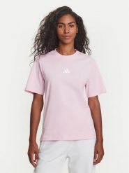 Adidas T-Shirt Essentials 3-Stripes JE1226 Różowy Regular Fit. Czerwone t-shirty Adidas, s, bez wzorów, z bawełny, bez kołnierzyka, bez ramiączek. Za 119.99 zł.