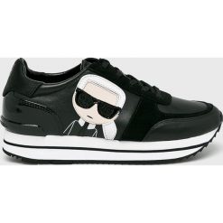 Karl Lagerfeld - Buty. Czarne obuwie sportowe KARL LAGERFELD, z gumy, bez zapięcia. Za 859.90 zł.