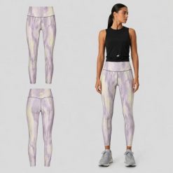 LEGGINSY DAMSKIE 4F TRENINGOWE SZYBKOSCHNĄCE Z WYSOKIM STANEM KOLOR ŻÓŁTY. Żółte legginsy 4f, m, bez wzorów, z materiału, z podwyższonym stanem, na fitness i siłownię. Za 149.99 zł.