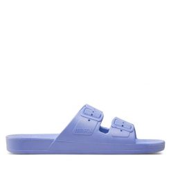 Klapki Freedom Moses. Niebieskie klapki Freedom Moses, bez wzorów, bez obcasa. Za 229.99 zł.