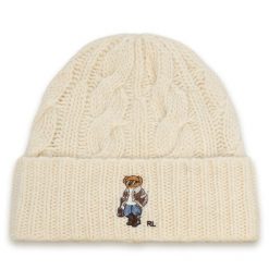 Czapka Polo Ralph Lauren. Białe czapki Polo Ralph Lauren, bez wzorów. Za 419.99 zł.